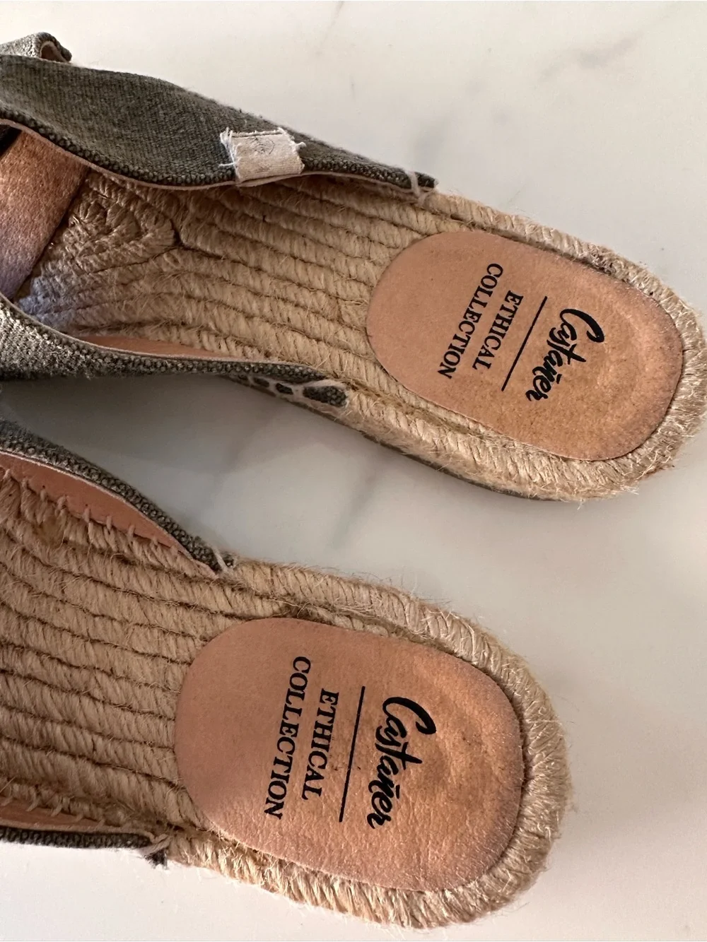 CASTAÑER ESPADRILLE SLIDES SANDALS GREEN SIZE 38